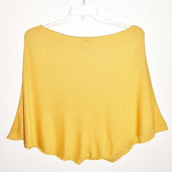Halston Heritage One Sleeve Top Mustard Silk Cashmere - Picture 5 of 6